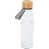 Borraccia in vetro da 500 ml con manico in silicone e coperchio in bambù Porto personalizzato con logo - Pubblienne