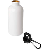 Borraccia da 400 ml in acciaio inossidabile certificato RCS a parete singola con moschettone Oregon personalizzato con logo - Pubblienne