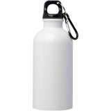 Borraccia da 400 ml in acciaio inossidabile certificato RCS a parete singola con moschettone Oregon personalizzato con logo - Pubblienne