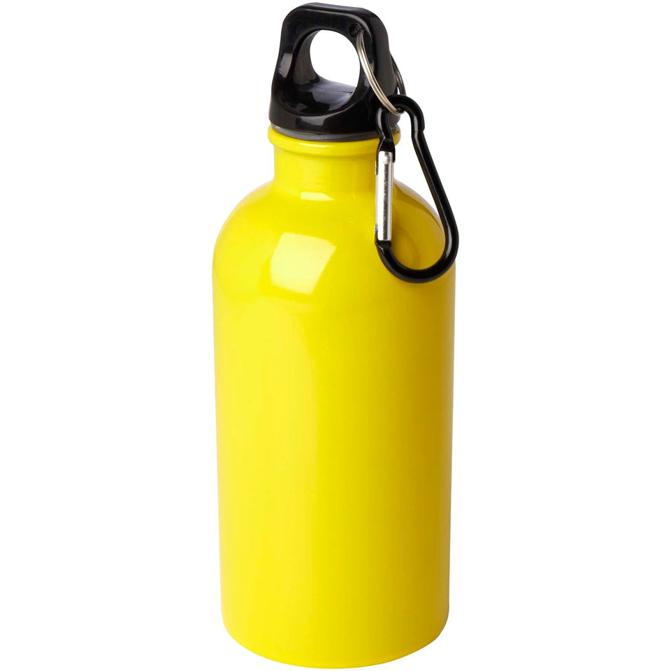 Borraccia da 400 ml in acciaio inossidabile certificato RCS a parete singola con moschettone Oregon personalizzato con logo - Pubblienne