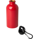 Borraccia da 400 ml in acciaio inossidabile certificato RCS a parete singola con moschettone Oregon personalizzato con logo - Pubblienne