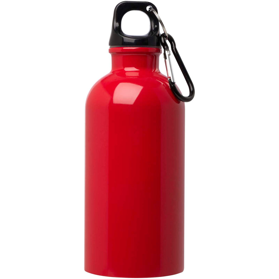 Borraccia da 400 ml in acciaio inossidabile certificato RCS a parete singola con moschettone Oregon personalizzato con logo - Pubblienne
