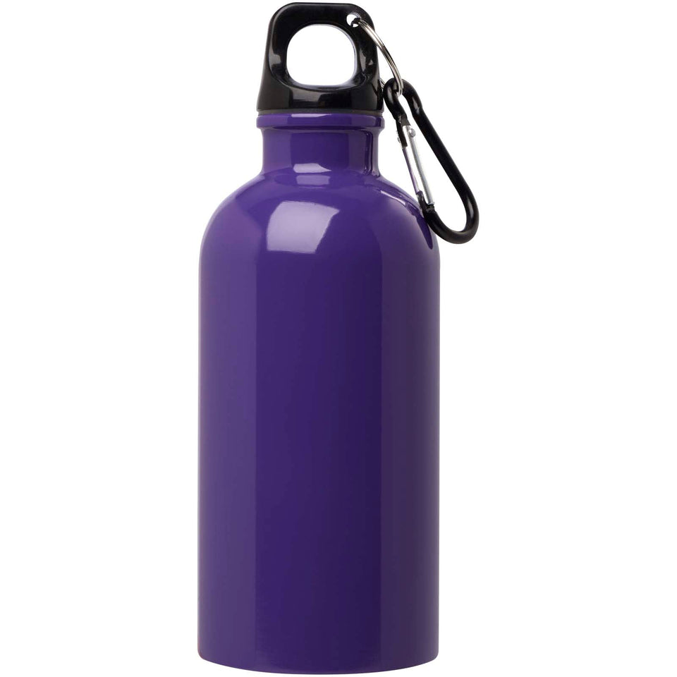 Borraccia da 400 ml in acciaio inossidabile certificato RCS a parete singola con moschettone Oregon personalizzato con logo - Pubblienne