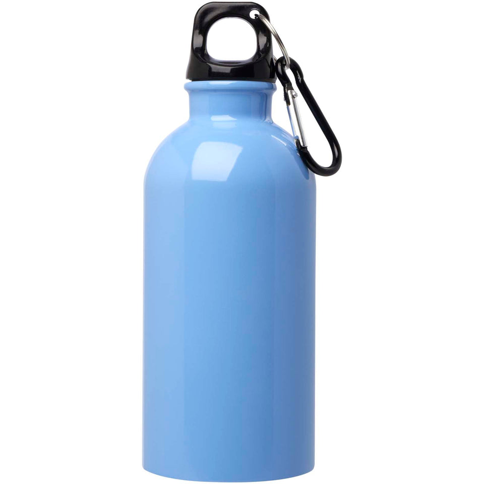 Borraccia da 400 ml in acciaio inossidabile certificato RCS a parete singola con moschettone Oregon personalizzato con logo - Pubblienne