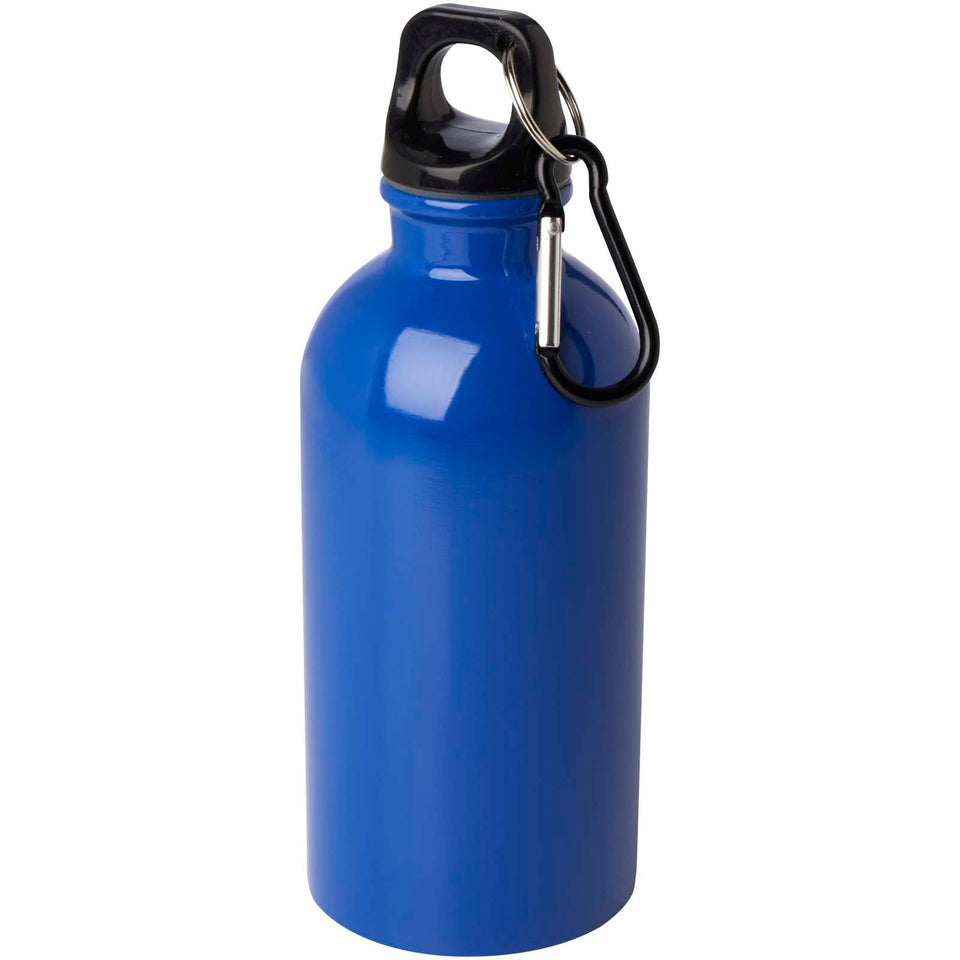 Borraccia da 400 ml in acciaio inossidabile certificato RCS a parete singola con moschettone Oregon personalizzato con logo - Pubblienne