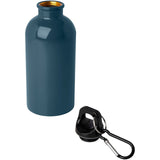 Borraccia da 400 ml in acciaio inossidabile certificato RCS a parete singola con moschettone Oregon personalizzato con logo - Pubblienne
