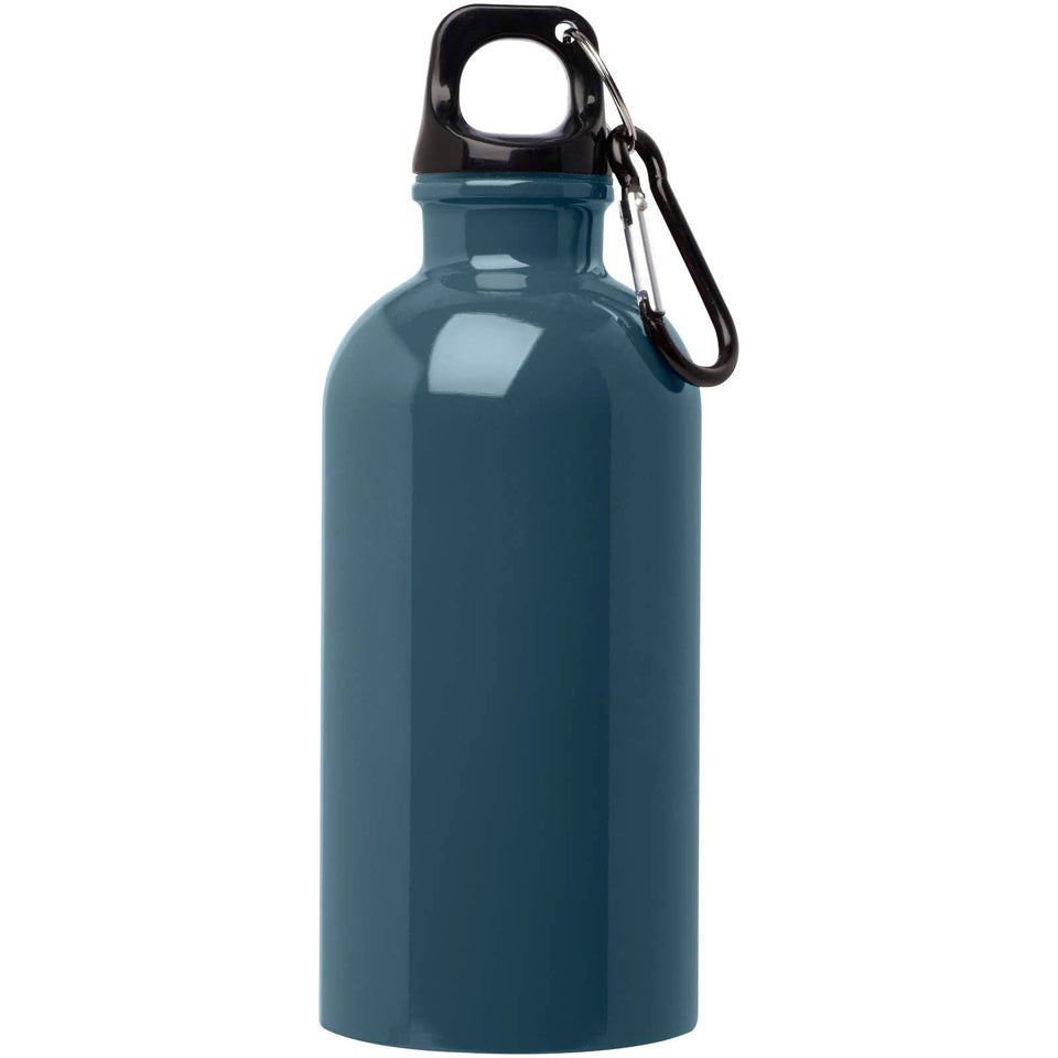 Borraccia da 400 ml in acciaio inossidabile certificato RCS a parete singola con moschettone Oregon personalizzato con logo - Pubblienne