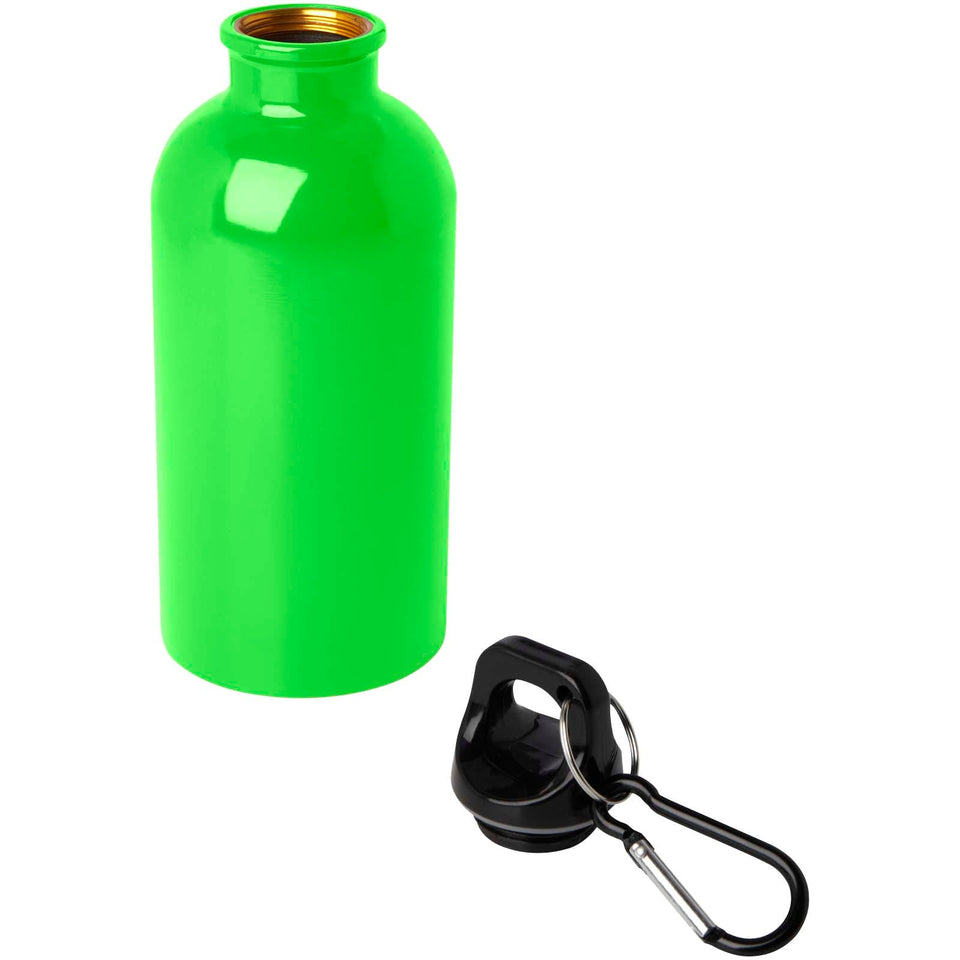Borraccia da 400 ml in acciaio inossidabile certificato RCS a parete singola con moschettone Oregon personalizzato con logo - Pubblienne
