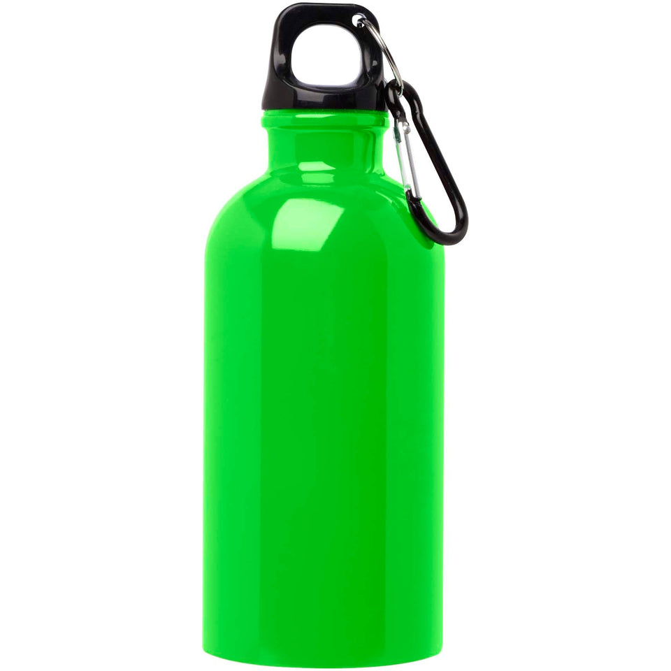 Borraccia da 400 ml in acciaio inossidabile certificato RCS a parete singola con moschettone Oregon personalizzato con logo - Pubblienne