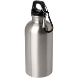 Borraccia da 400 ml in acciaio inossidabile certificato RCS a parete singola con moschettone Oregon personalizzato con logo - Pubblienne