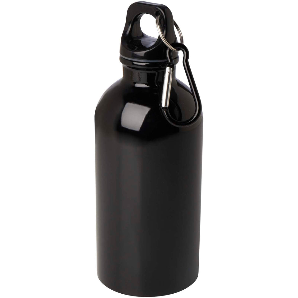 Borraccia da 400 ml in acciaio inossidabile certificato RCS a parete singola con moschettone Oregon personalizzato con logo - Pubblienne