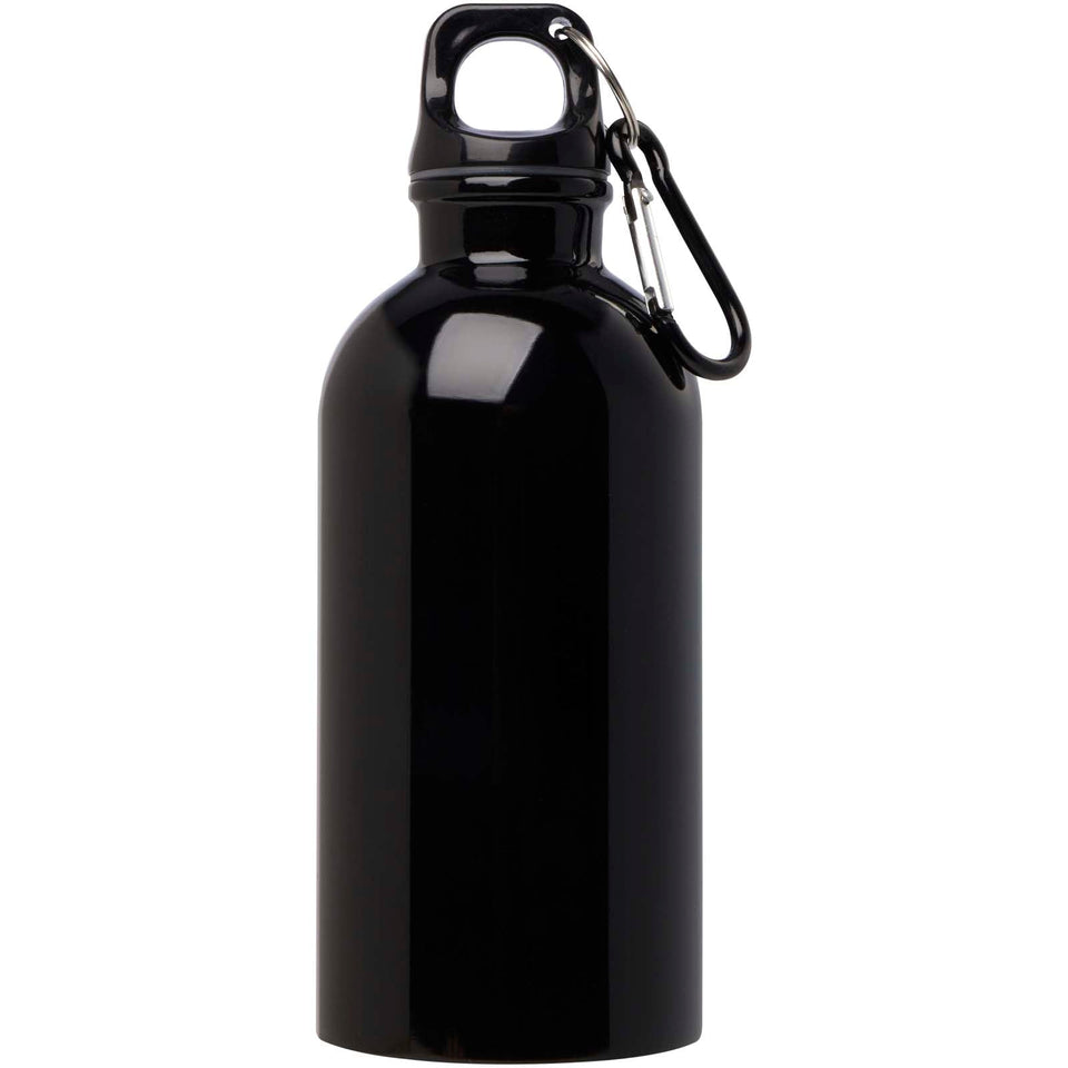 Borraccia da 400 ml in acciaio inossidabile certificato RCS a parete singola con moschettone Oregon personalizzato con logo - Pubblienne