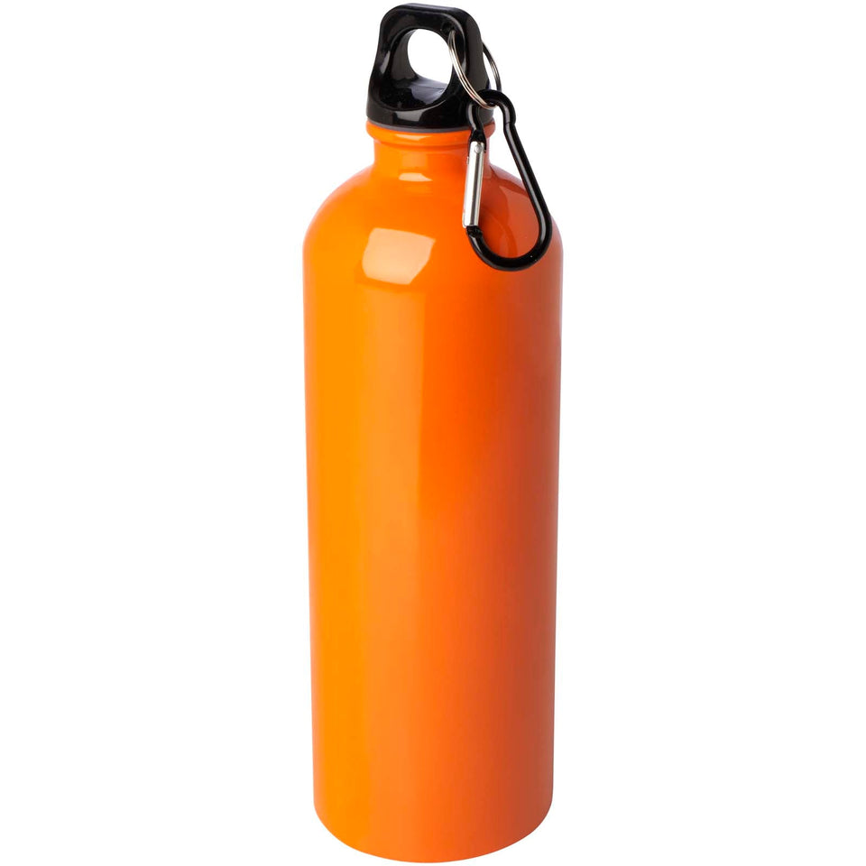 Borraccia da 750 ml in acciaio inossidabile certificato RCS a parete singola con moschettone Oregon personalizzato con logo - Pubblienne