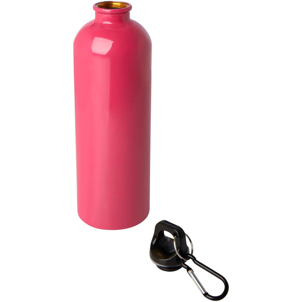 Borraccia da 750 ml in acciaio inossidabile certificato RCS a parete singola con moschettone Oregon personalizzato con logo - Pubblienne