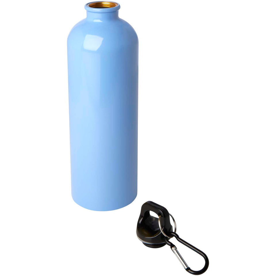 Borraccia da 750 ml in acciaio inossidabile certificato RCS a parete singola con moschettone Oregon personalizzato con logo - Pubblienne