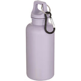 Borraccia in plastica riciclata RCS in tinta unita da 400 ml con moschettone Oregon personalizzato con logo - Pubblienne