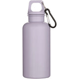 Borraccia in plastica riciclata RCS in tinta unita da 400 ml con moschettone Oregon personalizzato con logo - Pubblienne