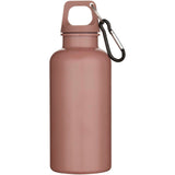 Borraccia in plastica riciclata RCS in tinta unita da 400 ml con moschettone Oregon personalizzato con logo - Pubblienne