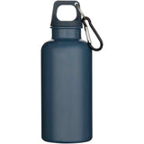 Borraccia in plastica riciclata RCS in tinta unita da 400 ml con moschettone Oregon personalizzato con logo - Pubblienne