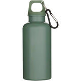 Borraccia in plastica riciclata RCS in tinta unita da 400 ml con moschettone Oregon personalizzato con logo - Pubblienne