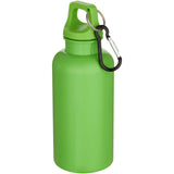 Borraccia in plastica riciclata RCS in tinta unita da 400 ml con moschettone Oregon personalizzato con logo - Pubblienne