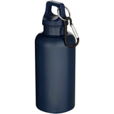 Borraccia in plastica riciclata RCS in tinta unita da 400 ml con moschettone Oregon personalizzato con logo - Pubblienne