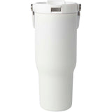 Bicchiere termico da 900 ml in acciaio inossidabile riciclato certificato RCS con sottovuoto in rame e coperchio a doppia fun personalizzato con logo - Pubblienne