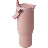 Bicchiere termico da 900 ml in acciaio inossidabile riciclato certificato RCS con sottovuoto in rame e coperchio a doppia fun personalizzato con logo - Pubblienne