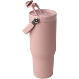 Bicchiere termico da 900 ml in acciaio inossidabile riciclato certificato RCS con sottovuoto in rame e coperchio a doppia fun personalizzato con logo - Pubblienne