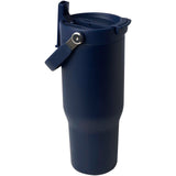 Bicchiere termico da 900 ml in acciaio inossidabile riciclato certificato RCS con sottovuoto in rame e coperchio a doppia fun personalizzato con logo - Pubblienne