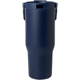 Bicchiere termico da 900 ml in acciaio inossidabile riciclato certificato RCS con sottovuoto in rame e coperchio a doppia fun personalizzato con logo - Pubblienne