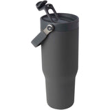Bicchiere termico da 900 ml in acciaio inossidabile riciclato certificato RCS con sottovuoto in rame e coperchio a doppia fun personalizzato con logo - Pubblienne