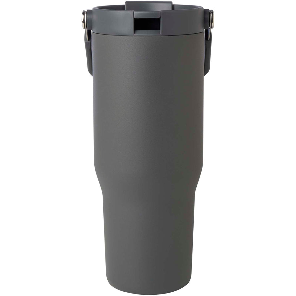 Bicchiere termico da 900 ml in acciaio inossidabile riciclato certificato RCS con sottovuoto in rame e coperchio a doppia fun personalizzato con logo - Pubblienne