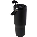 Bicchiere termico da 900 ml in acciaio inossidabile riciclato certificato RCS con sottovuoto in rame e coperchio a doppia fun personalizzato con logo - Pubblienne