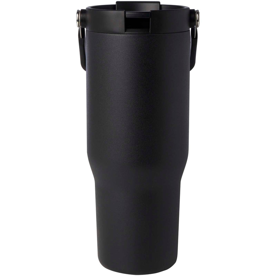 Bicchiere termico da 900 ml in acciaio inossidabile riciclato certificato RCS con sottovuoto in rame e coperchio a doppia fun personalizzato con logo - Pubblienne