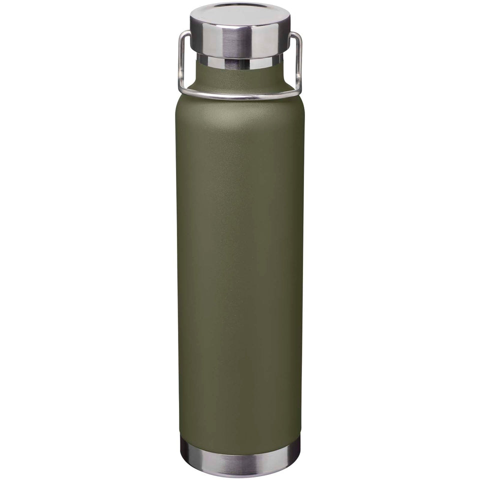 Borraccia termica in acciaio inossidabile riciclato RCS con isolamento sottovuoto in rame da 650 ml Thor personalizzato con logo - Pubblienne