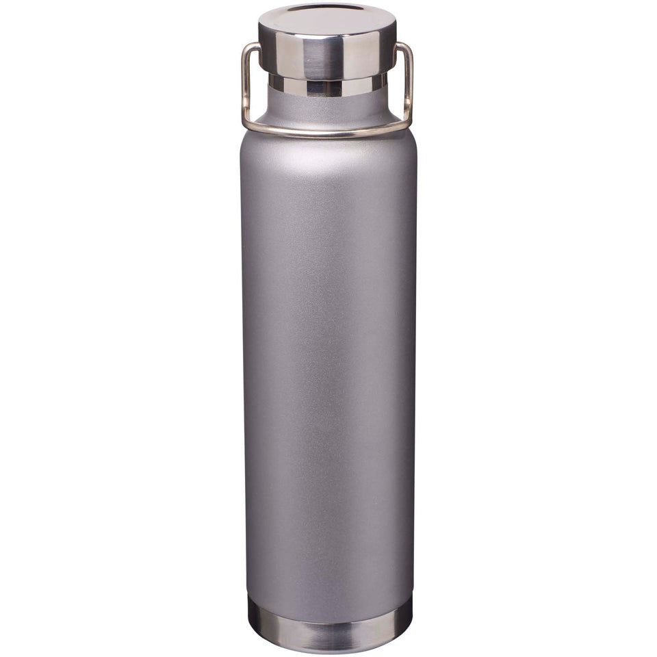Borraccia termica in acciaio inossidabile riciclato RCS con isolamento sottovuoto in rame da 650 ml Thor personalizzato con logo - Pubblienne