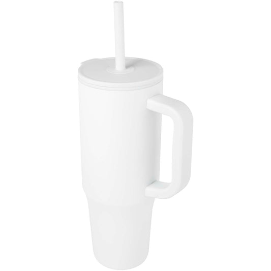 Bicchiere termico da 900 ml certificato RCS con cannuccia in silicone Brady personalizzato con logo - Pubblienne