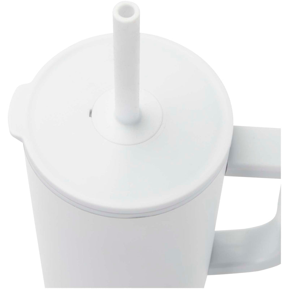 Bicchiere termico da 900 ml certificato RCS con cannuccia in silicone Brady personalizzato con logo - Pubblienne
