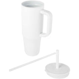 Bicchiere termico da 900 ml certificato RCS con cannuccia in silicone Brady personalizzato con logo - Pubblienne