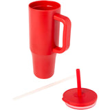 Bicchiere termico da 900 ml certificato RCS con cannuccia in silicone Brady personalizzato con logo - Pubblienne