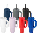 Bicchiere termico da 900 ml certificato RCS con cannuccia in silicone Brady personalizzato con logo - Pubblienne