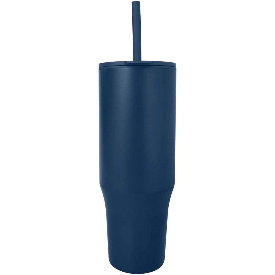 Bicchiere termico da 900 ml certificato RCS con cannuccia in silicone Brady personalizzato con logo - Pubblienne