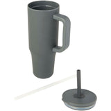 Bicchiere termico da 900 ml certificato RCS con cannuccia in silicone Brady personalizzato con logo - Pubblienne