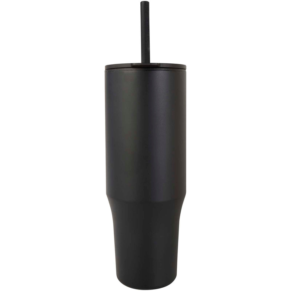 Bicchiere termico da 900 ml certificato RCS con cannuccia in silicone Brady personalizzato con logo - Pubblienne