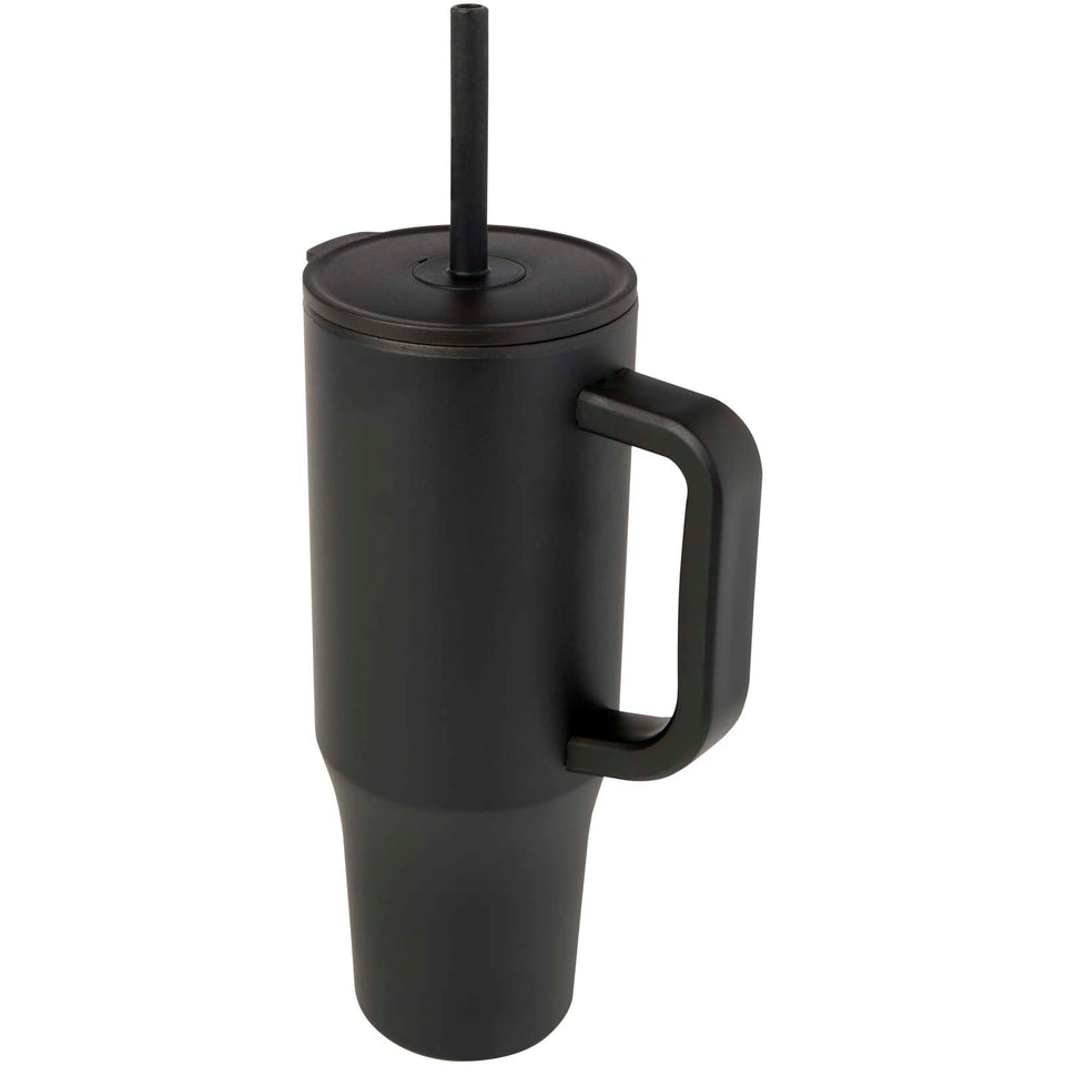 Bicchiere termico da 900 ml certificato RCS con cannuccia in silicone Brady personalizzato con logo - Pubblienne