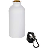 Borraccia da 400 ml in acciaio inossidabile certificato RCS a parete singola con moschettone Oregon personalizzato con logo - Pubblienne