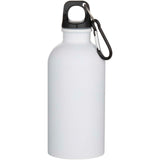 Borraccia da 400 ml in acciaio inossidabile certificato RCS a parete singola con moschettone Oregon personalizzato con logo - Pubblienne