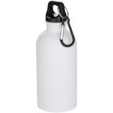 Borraccia da 400 ml in acciaio inossidabile certificato RCS a parete singola con moschettone Oregon personalizzato con logo - Pubblienne