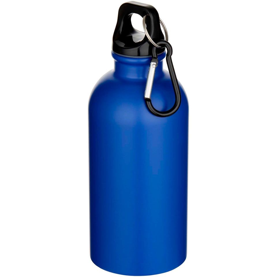 Borraccia da 400 ml in acciaio inossidabile certificato RCS a parete singola con moschettone Oregon personalizzato con logo - Pubblienne